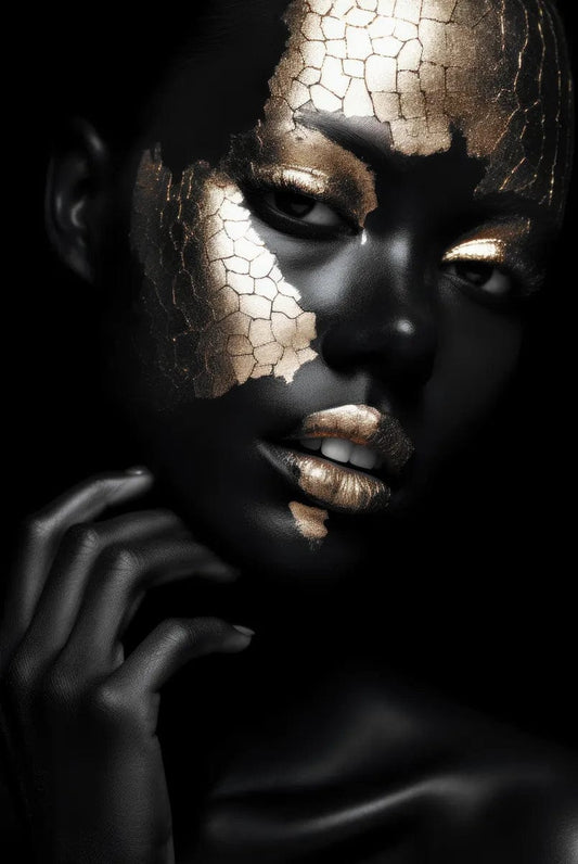 Tablou Canvas - Gold&Black 69