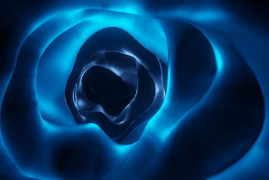 Tablou canvas - Trandafir albastru 3D.