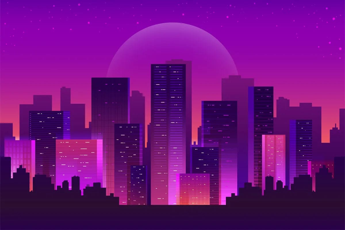 Tablou Canvas - Peisaj Citadin Abstract 6