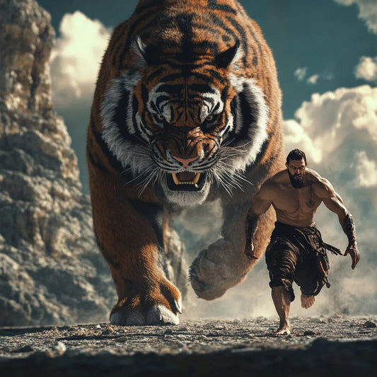 Tablou Canvas - La lupta