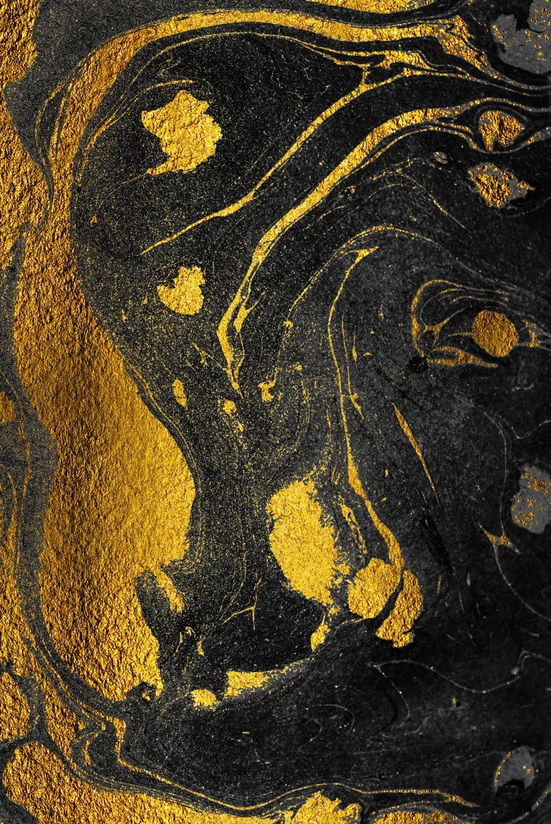 Tablou Canvas - Gold and Black Abstract Elegance