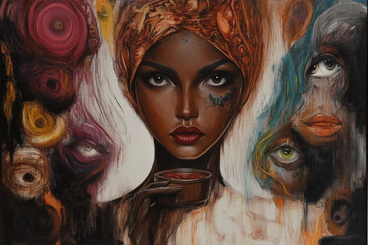 Tablou Canvas - Chip Feminin Egiptean Abstract