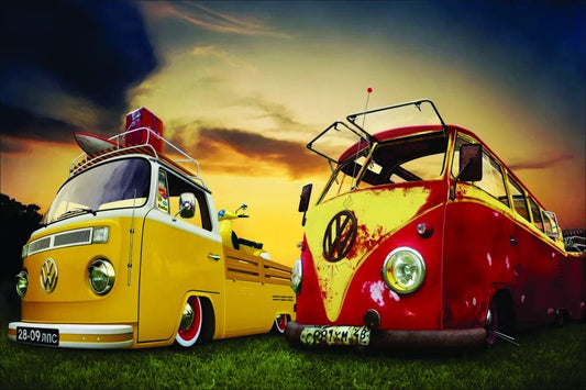 Tablou Canvas - 2 Masini Retro