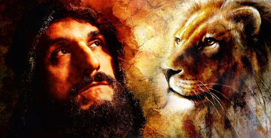 Tablou Canvas - Samson si leul