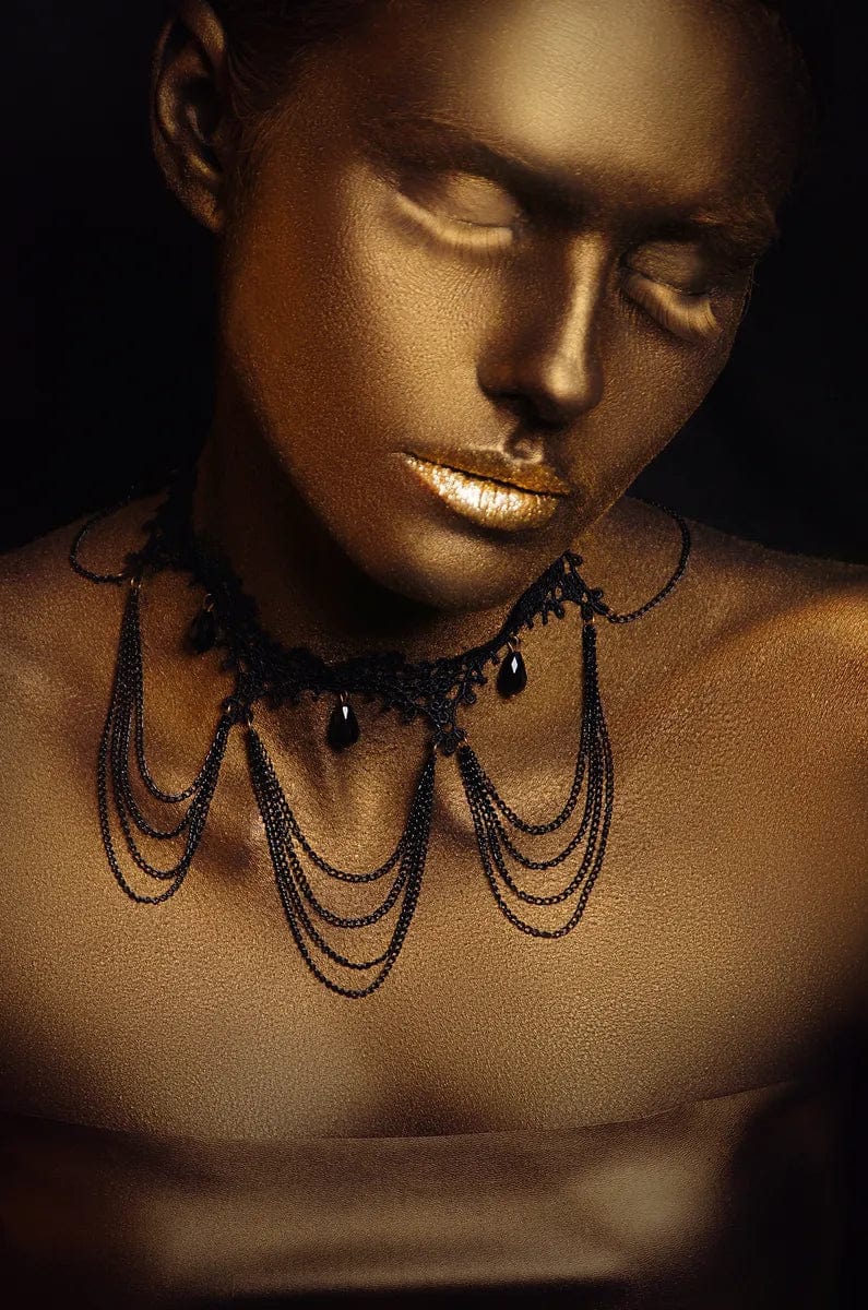 Tablou Canvas - Eleganta Aurie si Neagra 43