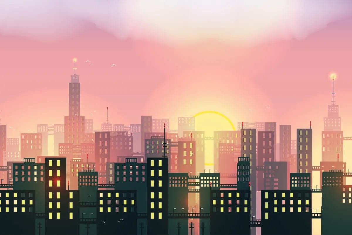 Tablou Canvas - Peisaj Futurist Abstract 3