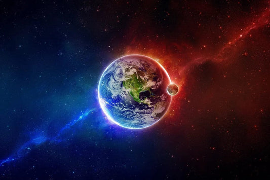 Tablou Canvas - Planeta si Luna