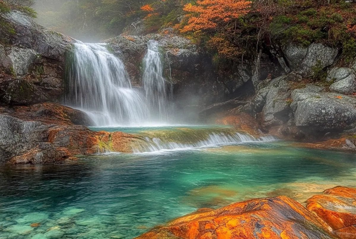 Tablou Canvas - Cascada Turcoaz