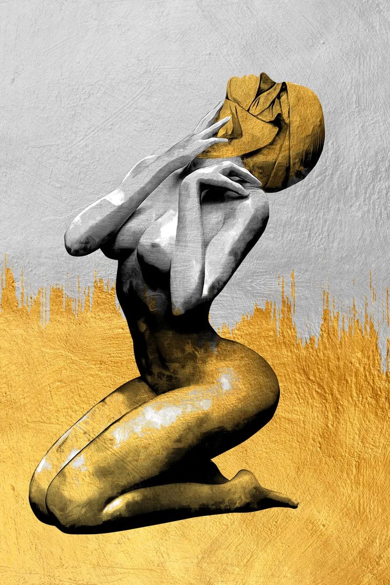 Tablou Canvas - Eleganta Aur si Negru 03