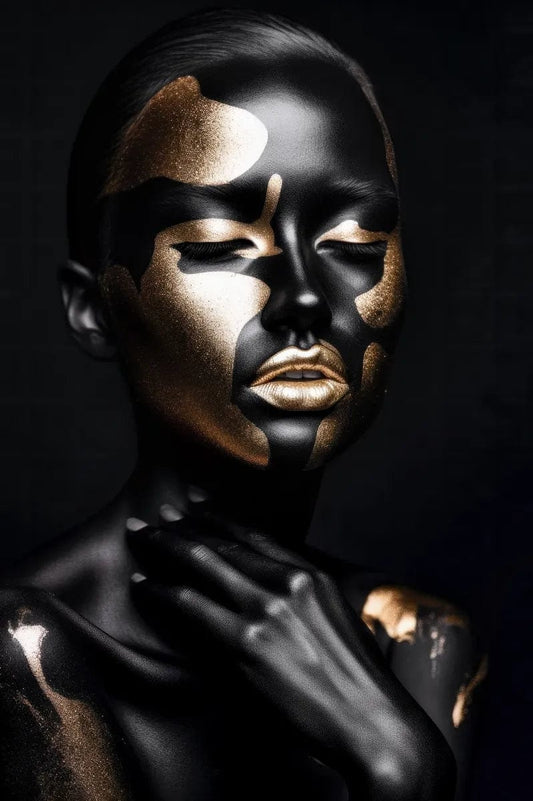 Tablou Canvas - Gold&Black 72