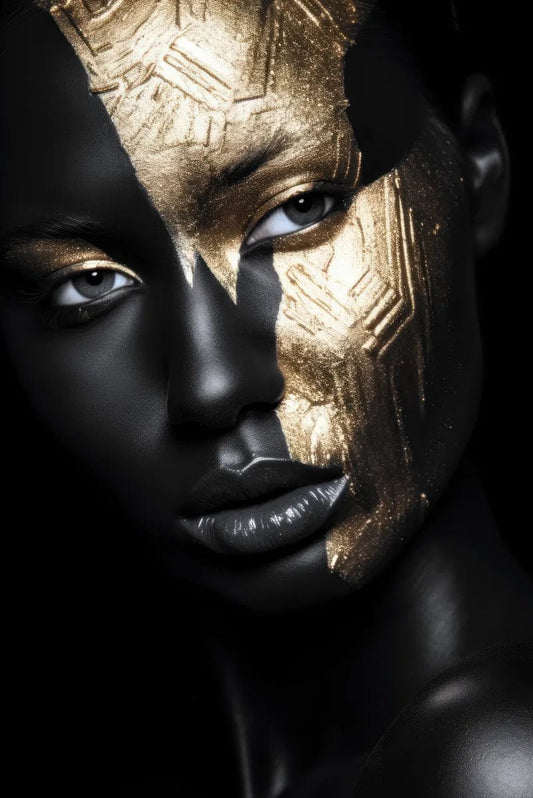 Tablou Canvas - Gold & Black Elegance