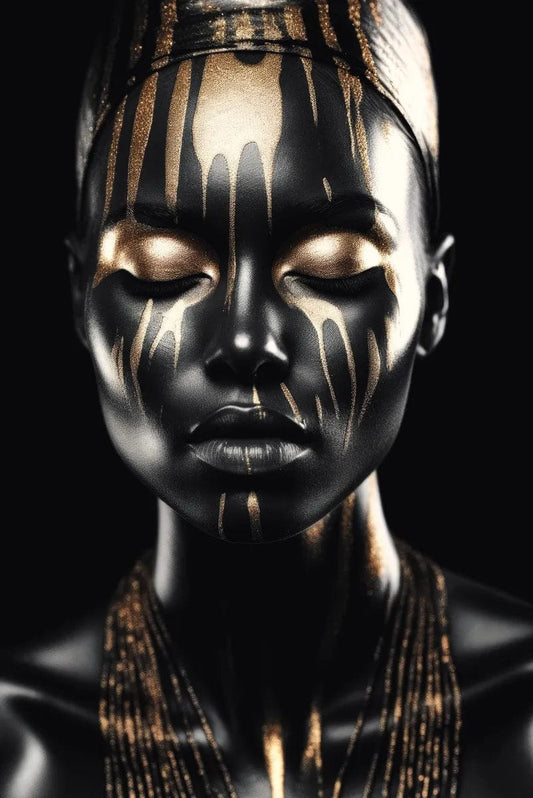 Tablou Canvas - Gold&Black Eleganta 80