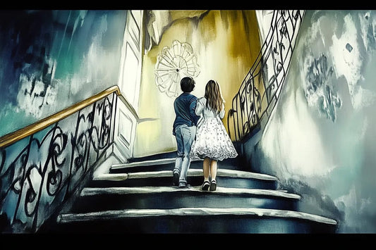 Tablou Canvas - Eleganta Pe Scari