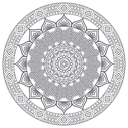 Motiv floral cu 16 petale