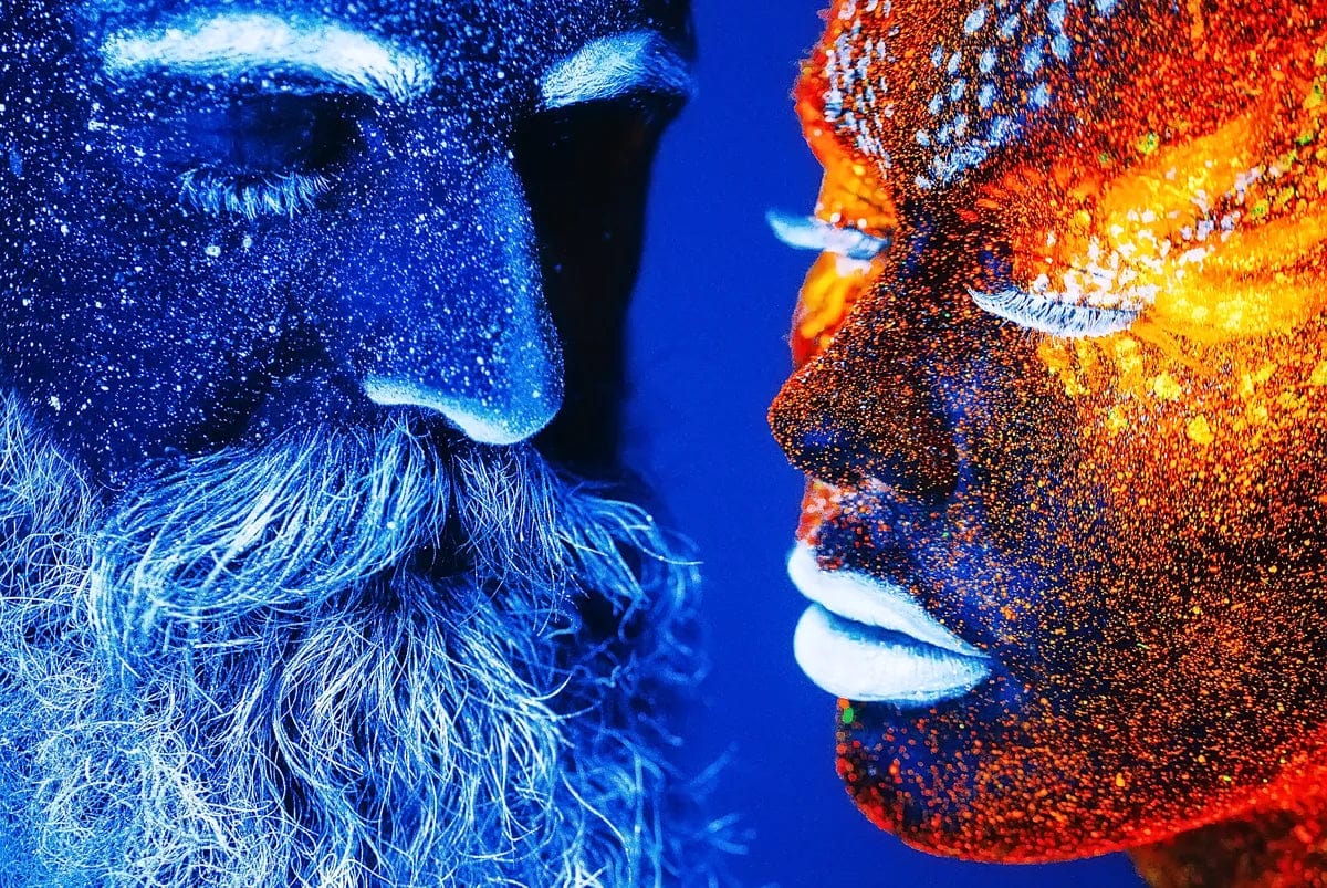 Tablou Canvas - Fluo Duo Vibrant