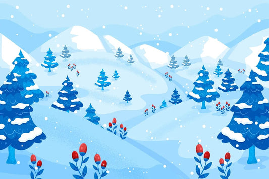 Tablou Canvas - Peisaj Abstract de Iarna 2