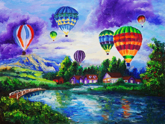 Tapet textil pentru camera copilului "Baloane colorate" - 1,5 X 2 m