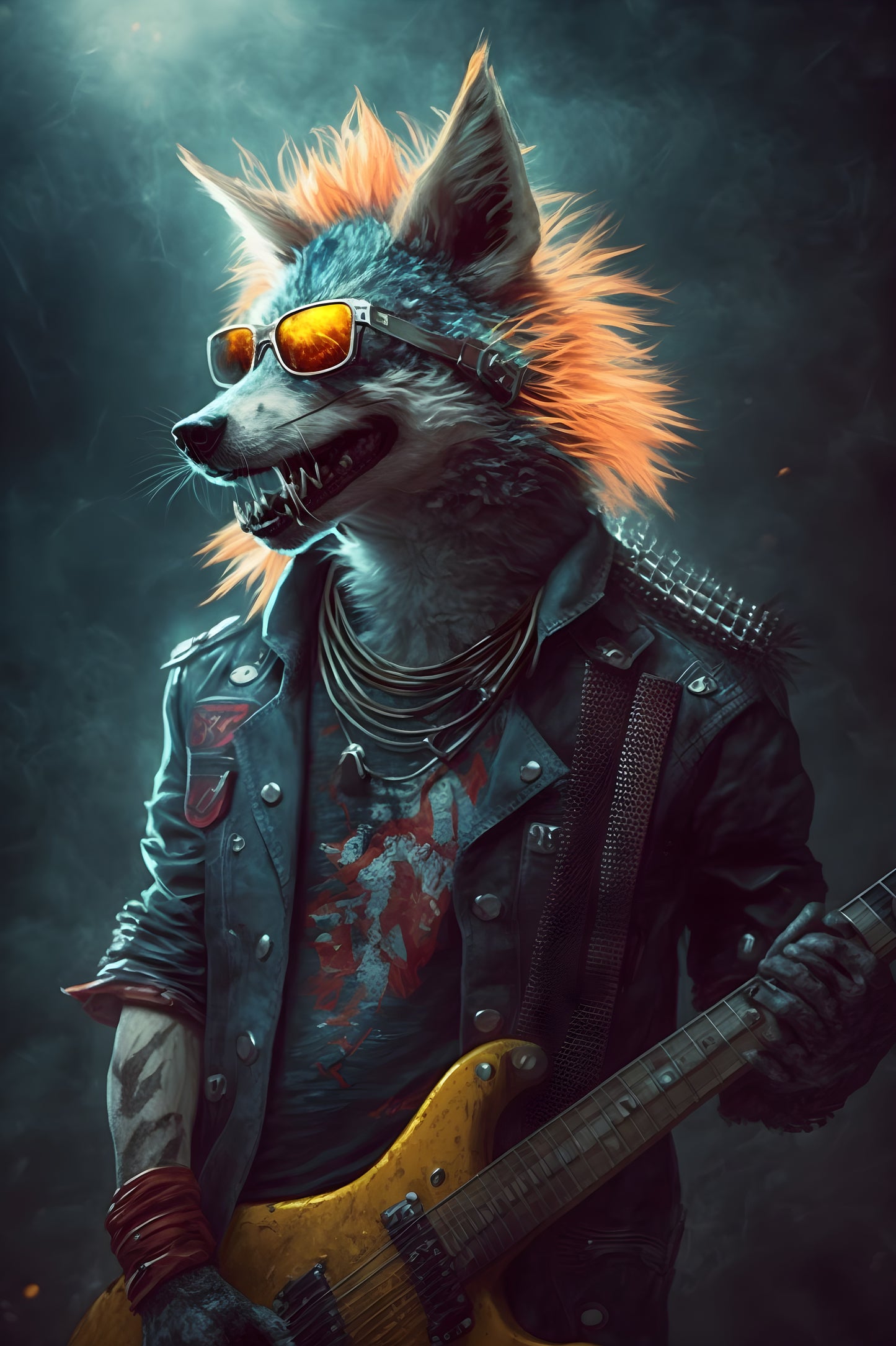 Tablou decorativ - Lupul Punk