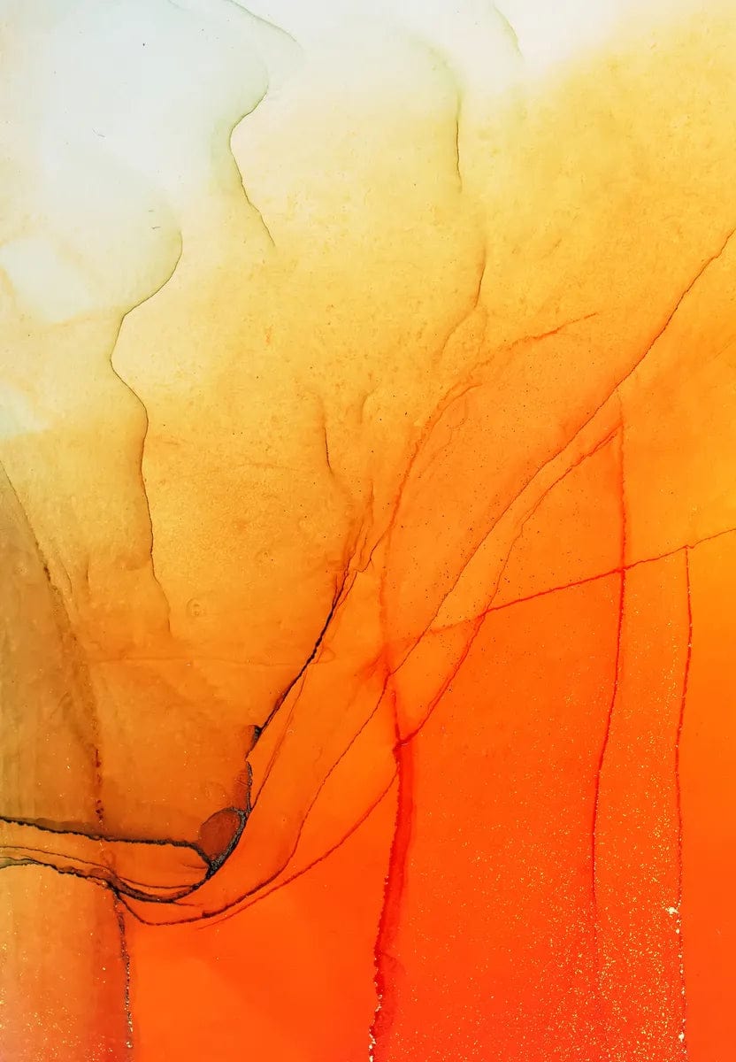 Tablou Canvas - Abstract Watercolor Portocaliu