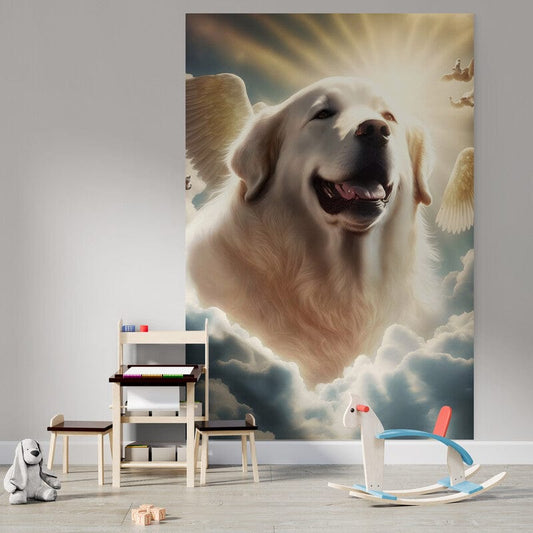 Tapet textil pentru camera copilului "Angel dog" -  1,5 X 2,2 m