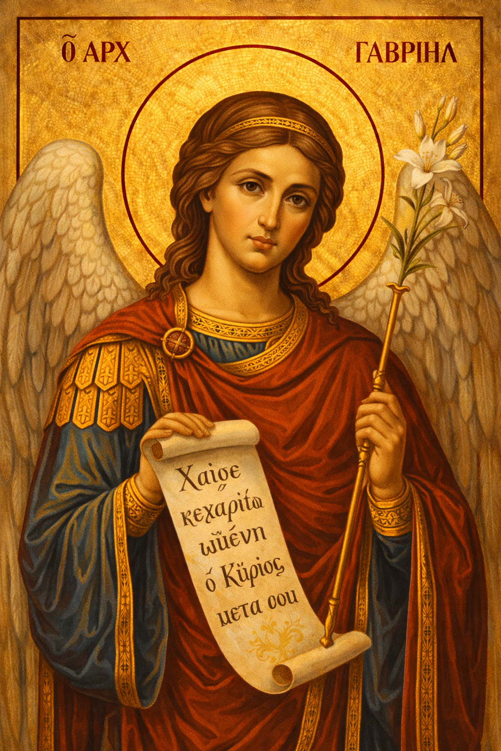 Icoana pe panza - Arhanghelul Gavriil (Vestitorul) - Zibo.ro