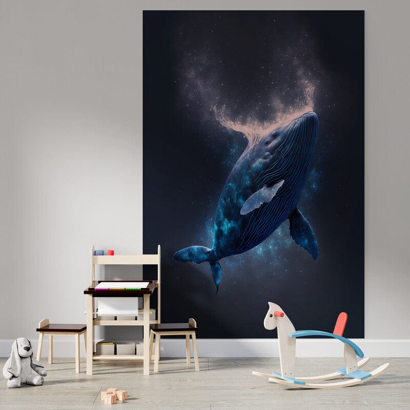 Tapet textil pentru camera copilului "Balena" -  1,5 X 2,2 m