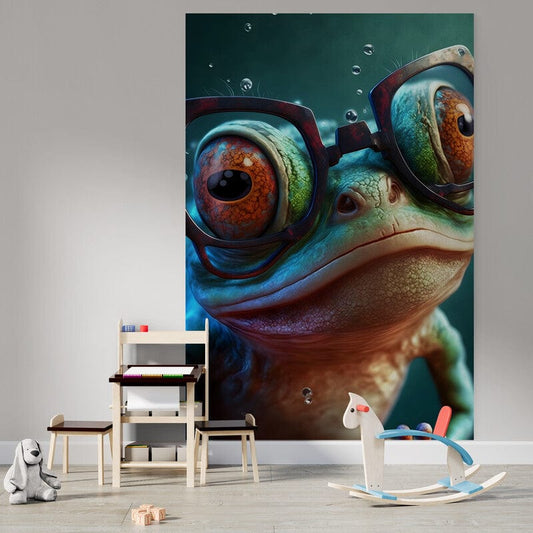 Tapet textil pentru camera copilului "Broscuta cu ochelari" -  1,5 X 2,2 m