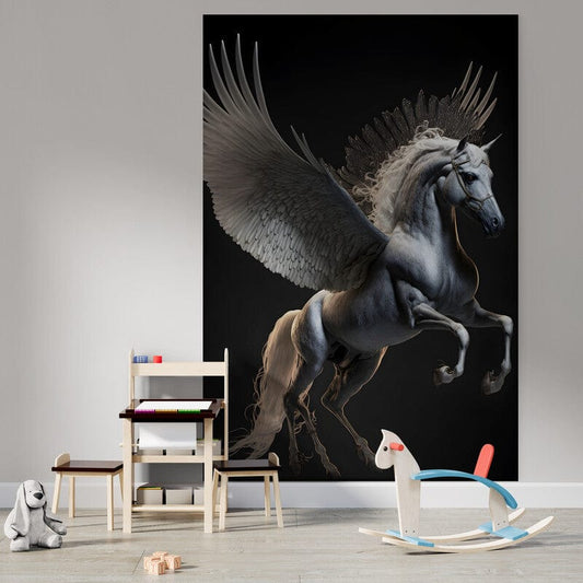 Tapet textil pentru camera copilului "Calul cu aripi" -  1,5 X 2,2 m