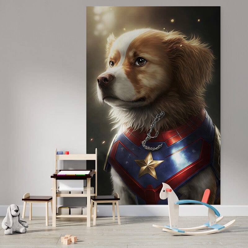 Tapet textil pentru camera copilului "Captain dog" -  1,5 X 2,2 m