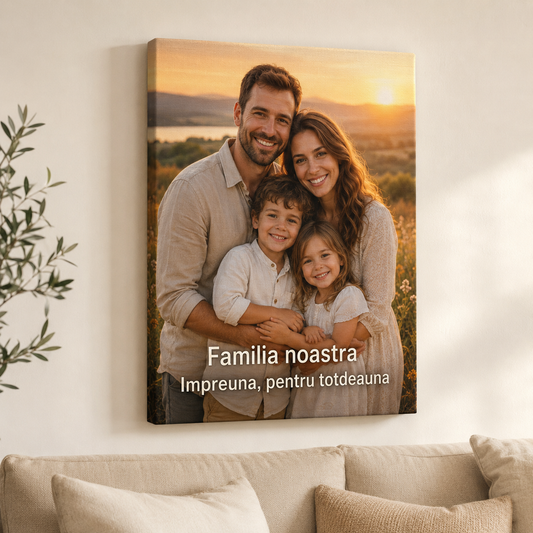 Tablou personalizat cu poza si text