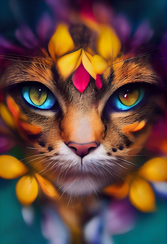 Tablou Canvas - Colorful Kitty - Zibo.ro