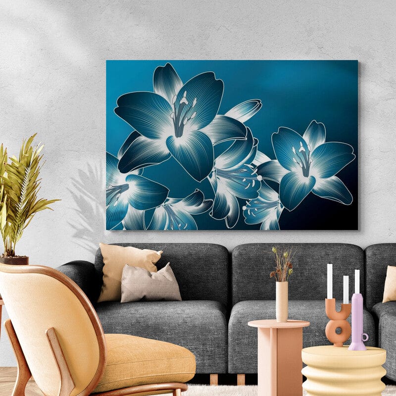 Tablou pe sticla in relief - Floare abstracta Amaryllis 5 - Zibo.ro