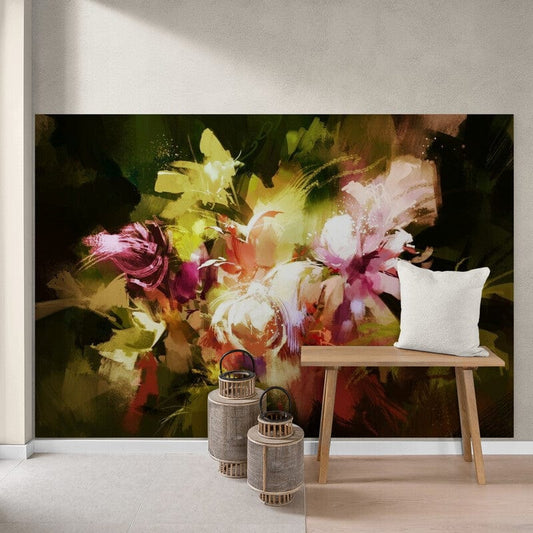 Tapet textil 1,5 X 2,2 m "Floral abstract"