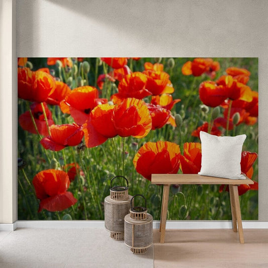 Flori de Tapet textil 1,5 X 2,2 m "Flori de mac"