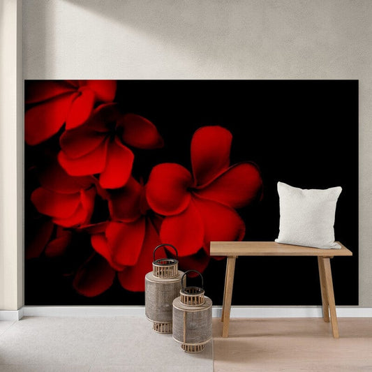 Tapet textil 1,5 X 2,2 m "Flori rosii 2"