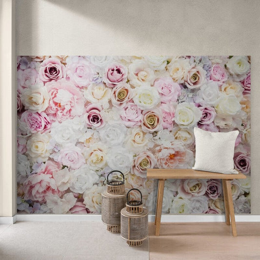 Tapet textil 1,5 X 2,2 m "Flori roz"