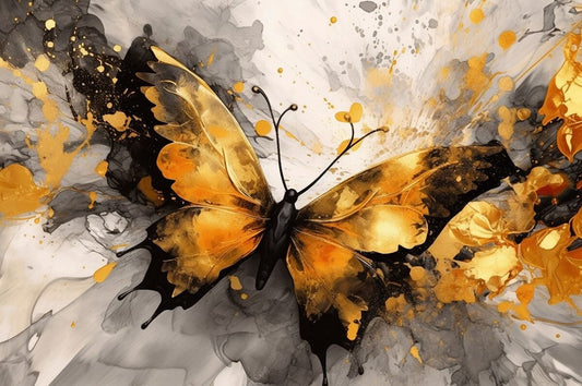 Tablou canvas - Fluturele gold