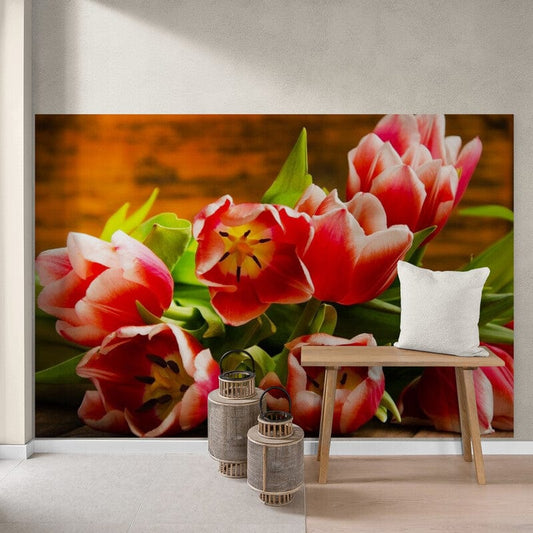 Tapet textil 1,5 X 2,2 m "Lalele rosii"