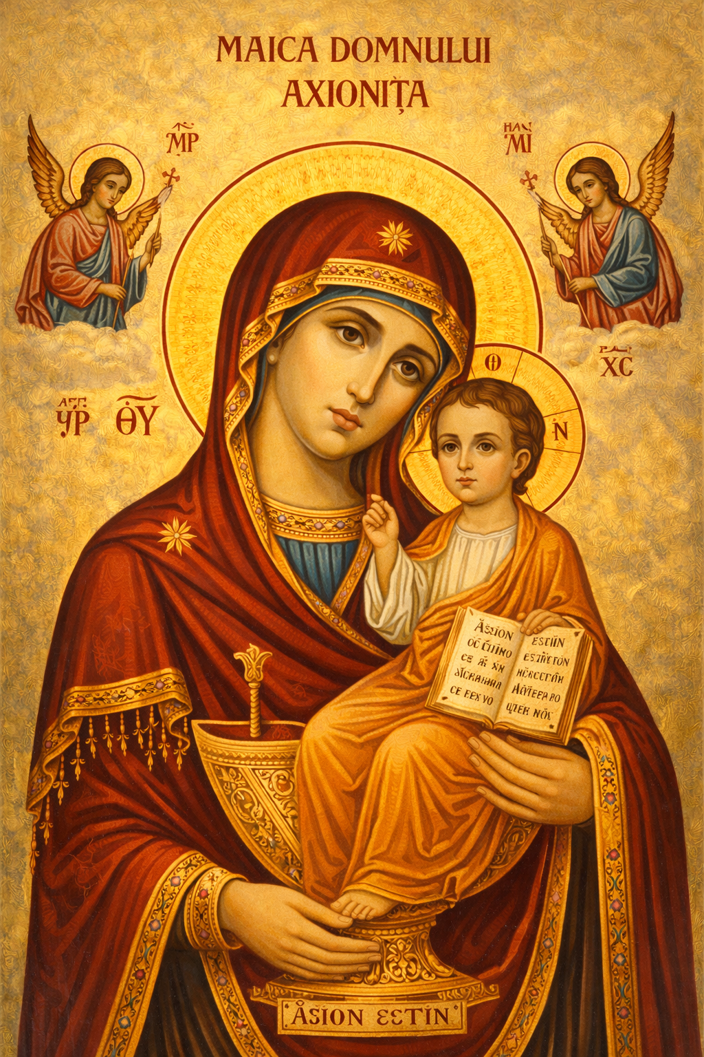 Icoana - Maica Domnului Axionița – Canvas, Sticla sau Aluminiu