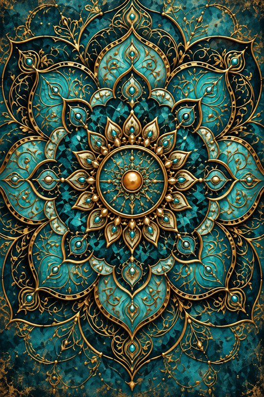 Tablou decorativ - Mandala turcoaz - Zibo.ro