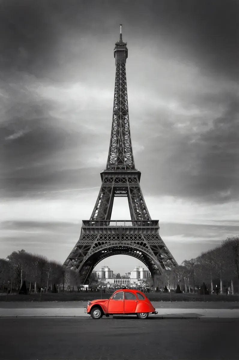 Tablou Canvas - Masina Rosie in Paris