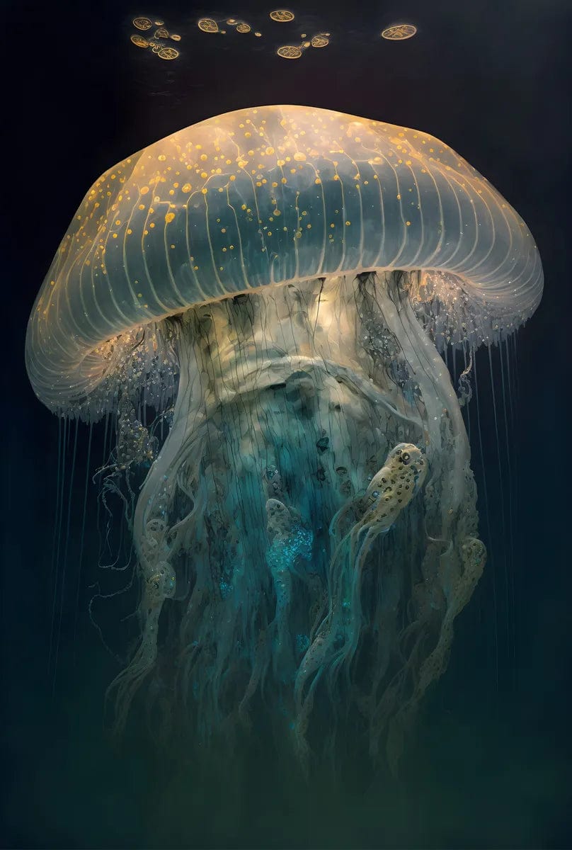 Tapet textil pentru camera copilului "Meduza" -  1,5 X 2,2 m