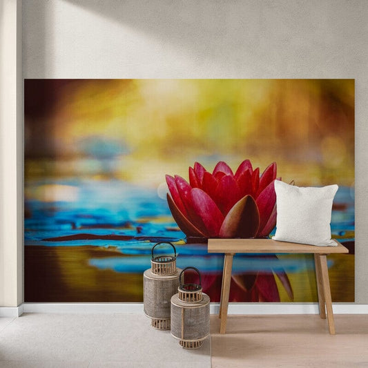 Tapet textil 1,5 X 2,2 m "Nufar rosu"