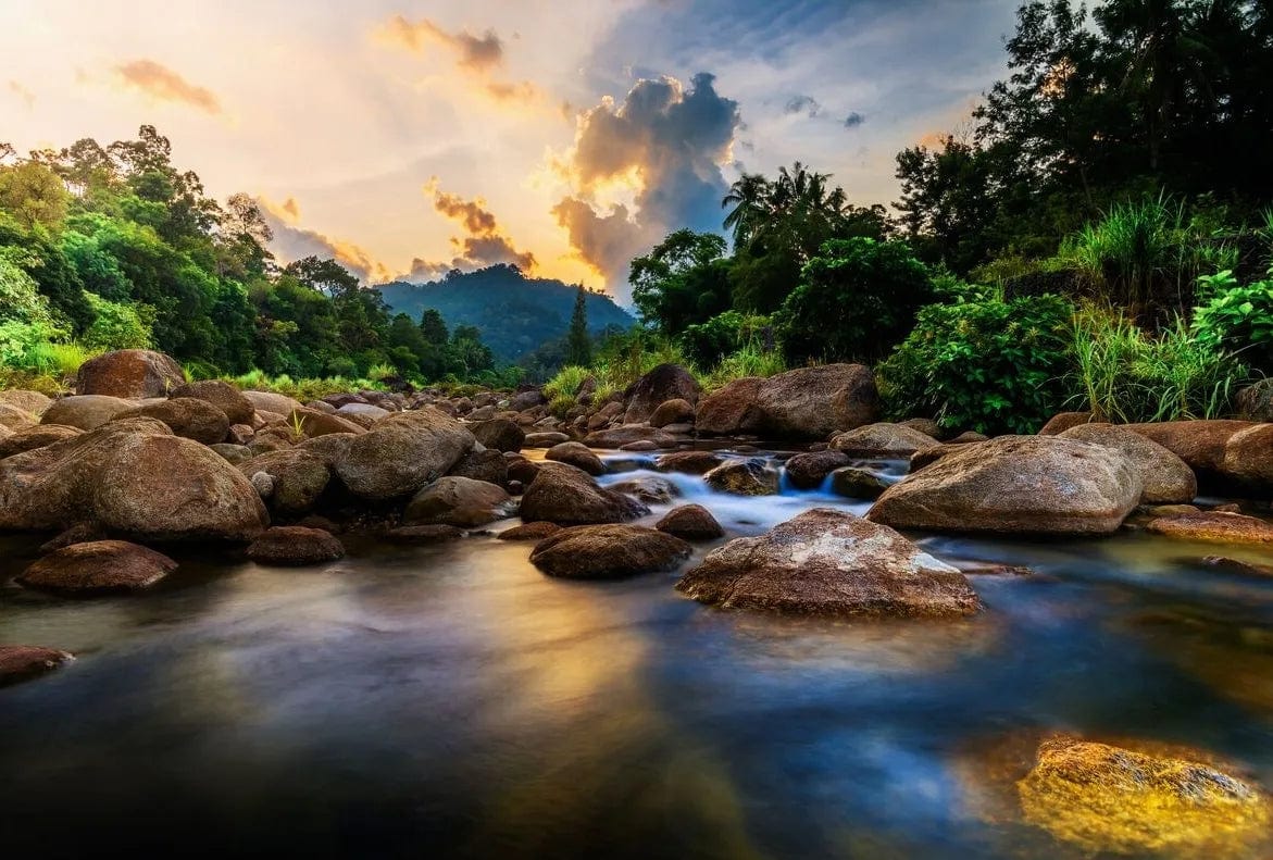 Tapet textil 1,5 X 2,2 m "Parau printre pietre"