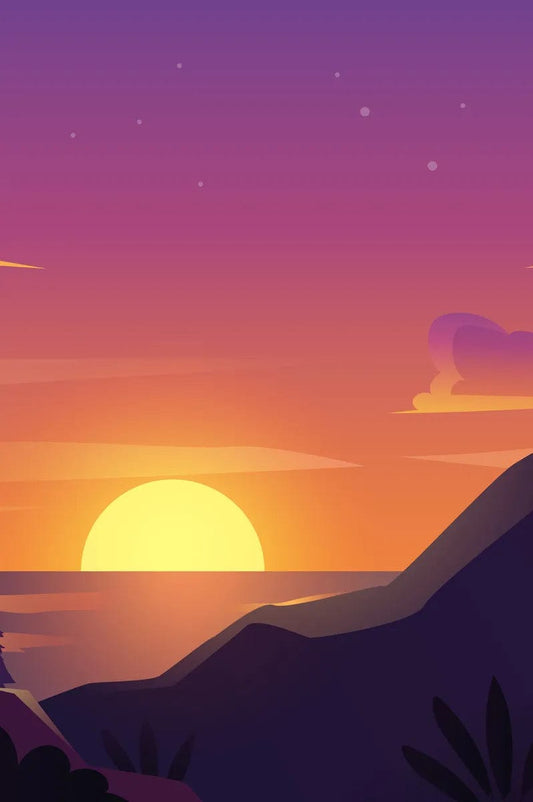 Tablou Canvas - Peisaj Abstract Apus Elegant