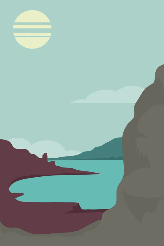 Tablou Canvas - Peisaj Abstract cu Lac