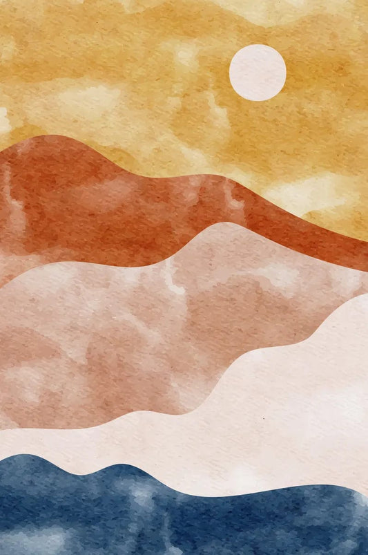 Tablou Canvas - Peisaj Abstract cu Munti Elegant