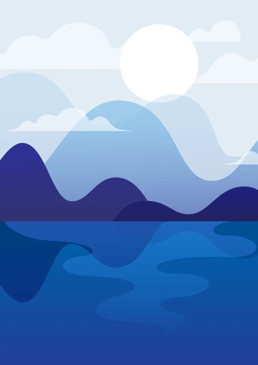 Tablou Canvas - Peisaj Abstract cu Reflexia in Lac