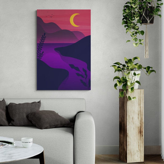 Tablou canvas - Peisaj abstract pe mov