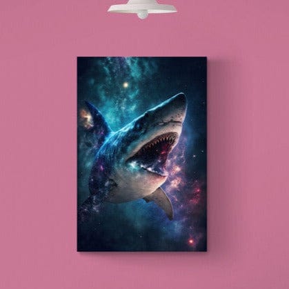 Tablou Canvas - Rechin Alb in Spatiu